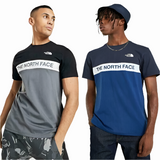 The North Face Men's Woven T-Shirt 2 Tone Block Crew Neck T-shirt Cotton Tee