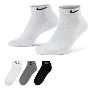 Nike Men's Women Socks 3 Pairs Low Cushioned Everyday Cotton Training Sports Socks