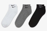 Nike Men's Women Socks 3 Pairs Low Cushioned Everyday Cotton Training Sports Socks