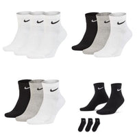 Nike Men's Women 3 Pairs Everyday Cushioned Ankle Socks Training Sports Socks