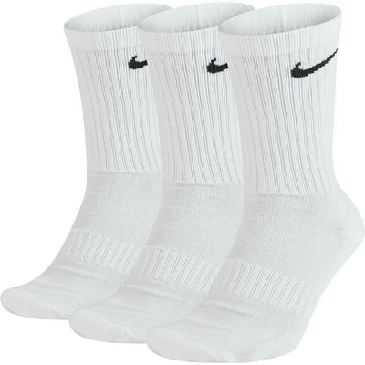 Nike Men's Women 3 Pairs Socks Cushion Crew Cotton Sports Gym Training Socks