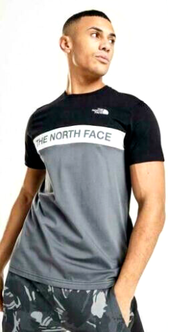 The North Face Men's Woven T-Shirt 2 Tone Block Crew Neck T-shirt Cotton Tee