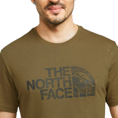 The North Face Mens T Shirts Crew Neck Soft Cotton Woodcut Dome Short Sleeve Tee