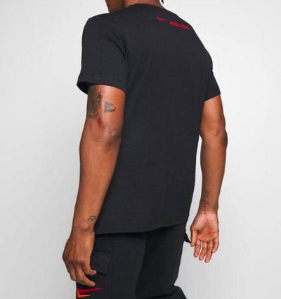 Nike Air Just Do It Tee Black/Red  Men's Swoosh T-Shirt Crew neck Tee