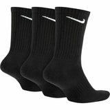 Nike Men's Women 3 Pairs Socks Cushion Crew Cotton Sports Gym Training Socks