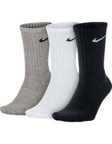 Nike Men's Women 3 Pairs Socks Cushion Crew Cotton Sports Gym Training Socks