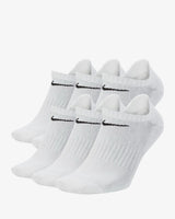 Nike Men's Women Socks 6 Pair No-Show Cushioned Everyday Cotton Gym Socks