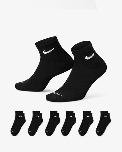 Nike Mens Women 6 Pairs DRI-FIT Everyday Cushioned Ankle Socks Sports Gym Socks