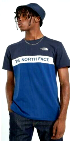 The North Face Men's Woven T-Shirt 2 Tone Block Crew Neck T-shirt Cotton Tee