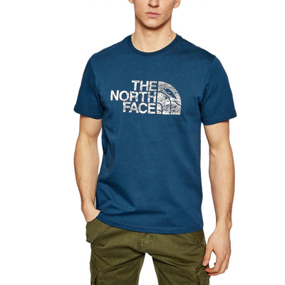 The North Face Mens T Shirts Crew Neck Soft Cotton Woodcut Dome Short Sleeve Tee