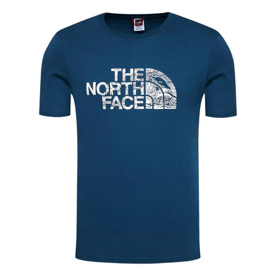 The North Face Mens T Shirts Crew Neck Soft Cotton Woodcut Dome Short Sleeve Tee