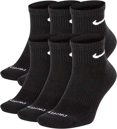 Nike Mens Women 6 Pairs DRI-FIT Everyday Cushioned Ankle Socks Sports Gym Socks